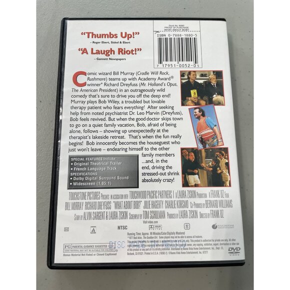 What About Bob DVD Full Frame Special Edition Movie Bill Murray Richard Dreyfuss - Picture 2 of 6